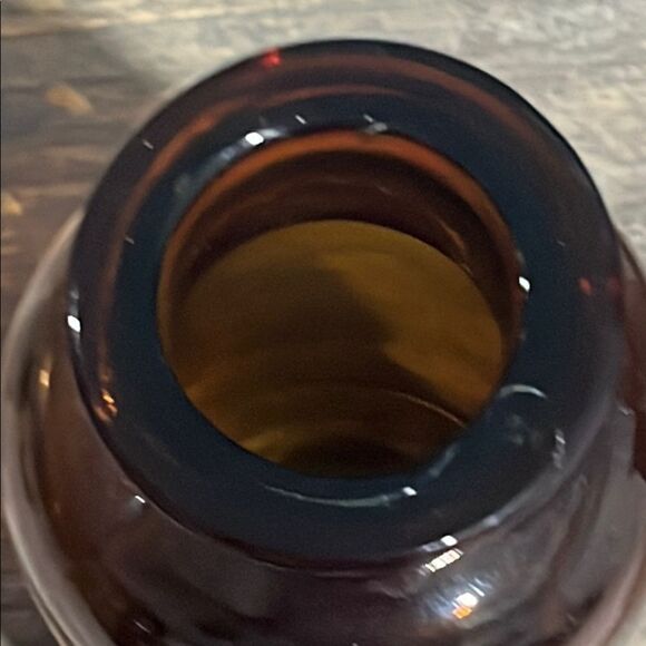 Vintage Amber Apothecary Jar / Glass Vase #2347 - Picture 3 of 6